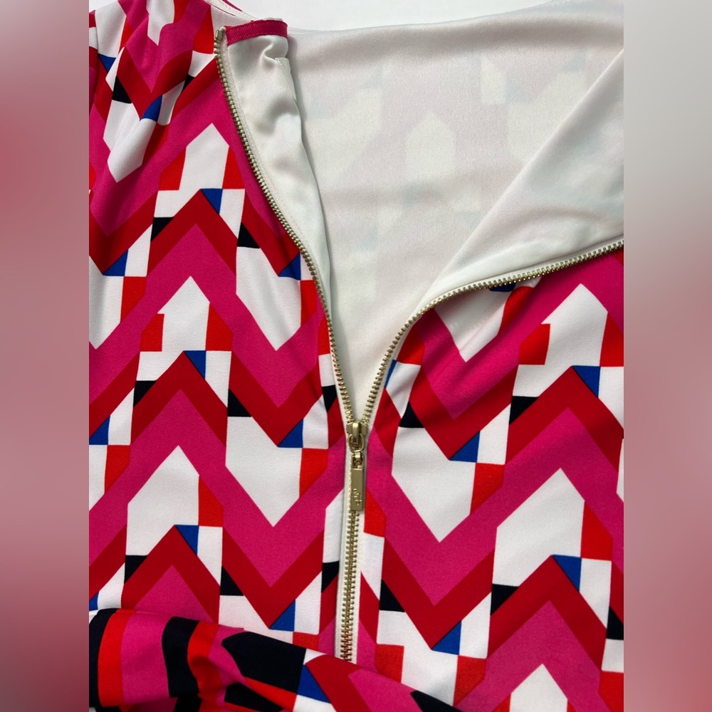 Eliza J Geometric Shift Midi Dress Size: 8 Excellent Used Condition. - Picture 7 of 11